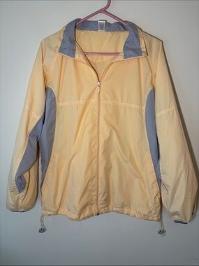 Lightweight Yellow & Gray Windbreaker Jacket